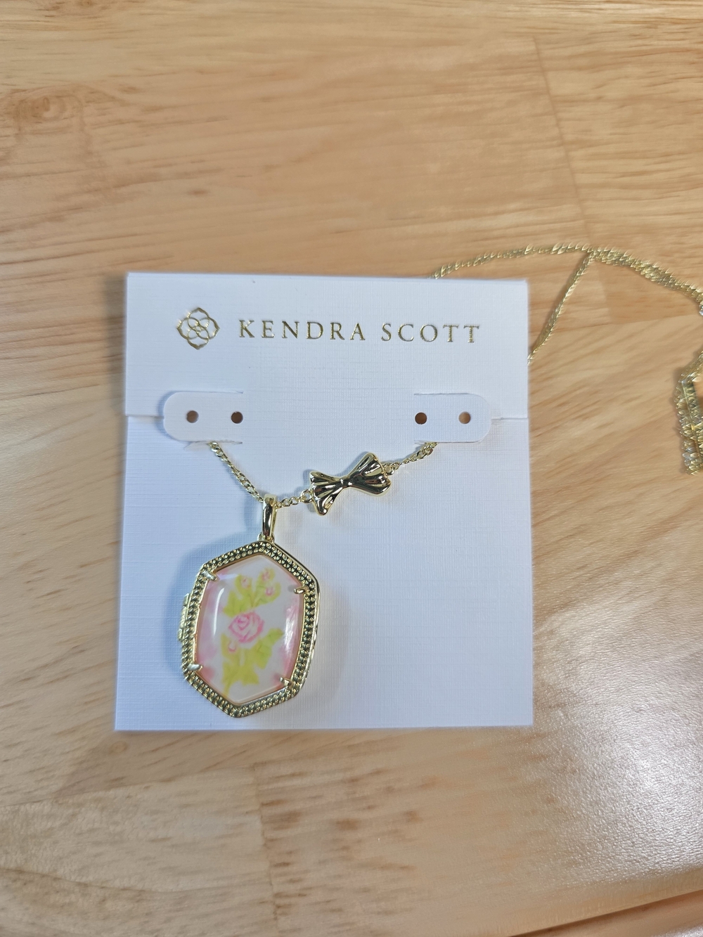 Kendra Scott Gold Floral Hexagon Locket